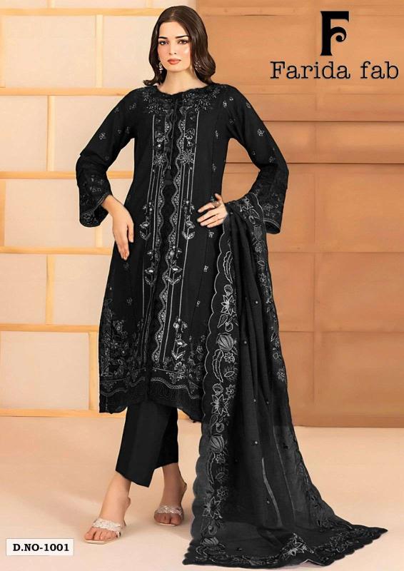 Farida fab black & white wholesale salwar suit market in kolkata 